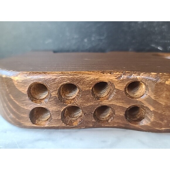 Wooden Elephant Shaped Handmade Pencil Holder Vintage - Picture 4 of 10